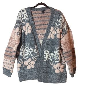 Tribal Floral Knit Cardigan (NWT)